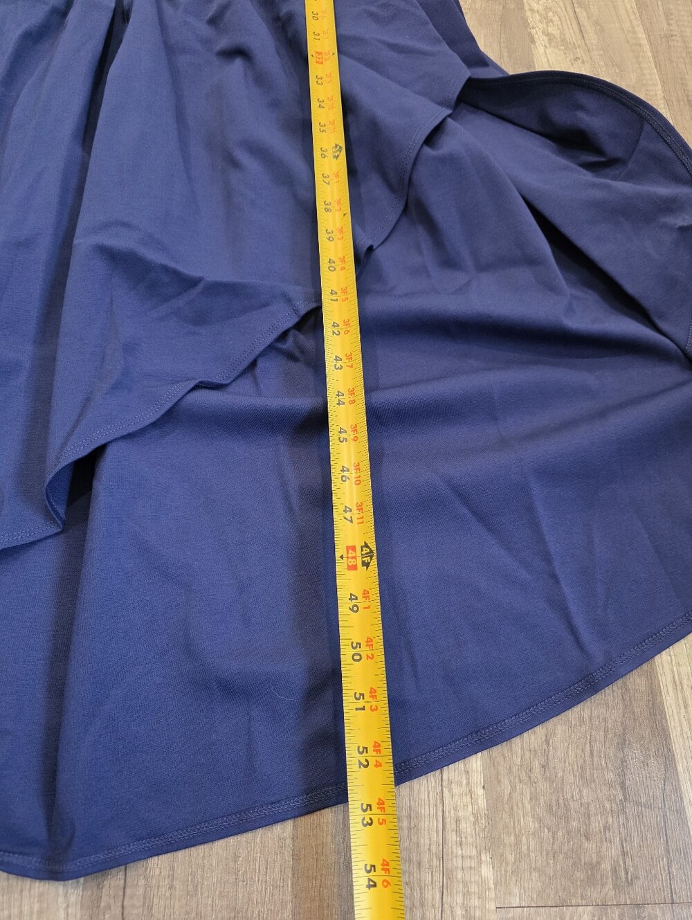 Nwt BLUE MERMAID Ruffle Gown Strapless Navy High-Low Evening Dress Prom Wedding - Picture 11 of 11